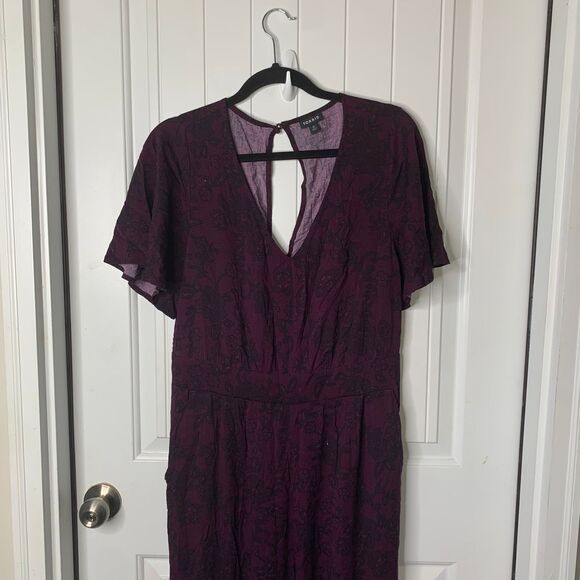 Torrid Purple animal snake Maxi Dress Flutter Sleeve V-Neck Romantic Size large - Picture 2 of 7